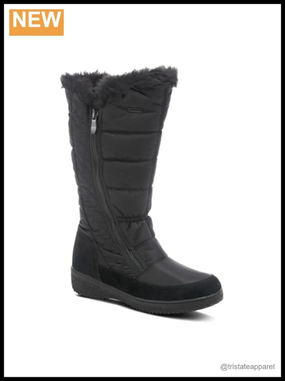 Spring Step Waterproof Mid Calf Snow Boots Faux Fur Lined Zip